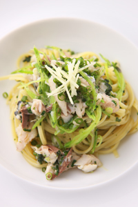 小坪漁港の鯵を使った“海パスタ”
